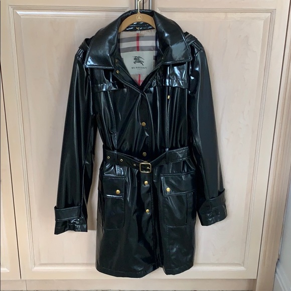 burberry vinyl trench coat